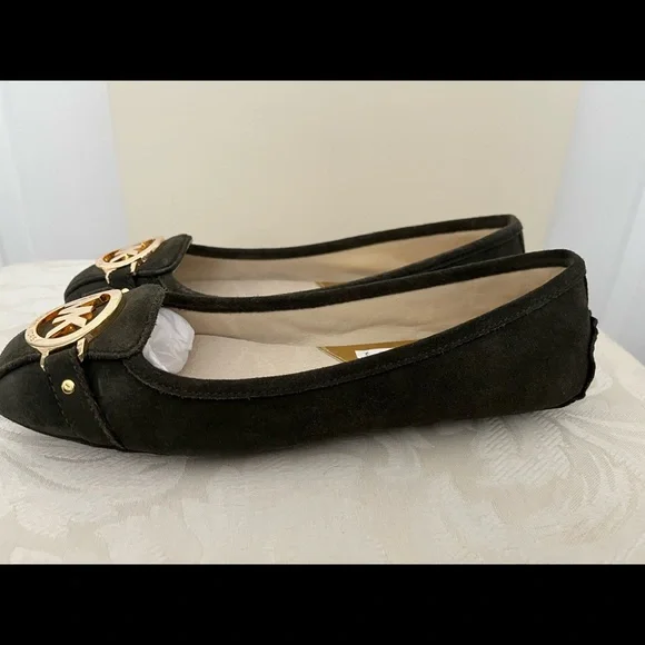 Michael kors Fulton suede flats dark olive green New size 7 - Picture 2 of 4